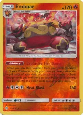 Emboar [Reverse Holo] - Pokemon Cosmic Eclipse #33