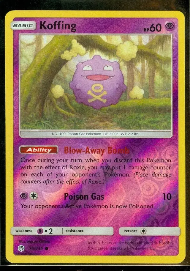 Koffing [Reverse Holo] - Pokemon Cosmic Eclipse #76