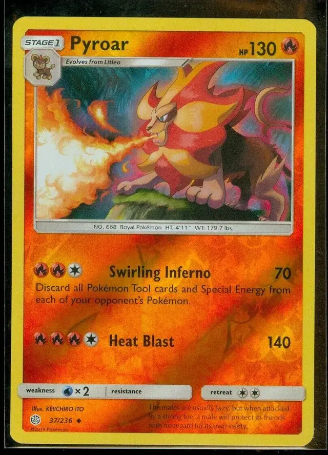 Pyroar [Reverse Holo] - Pokemon Cosmic Eclipse #37