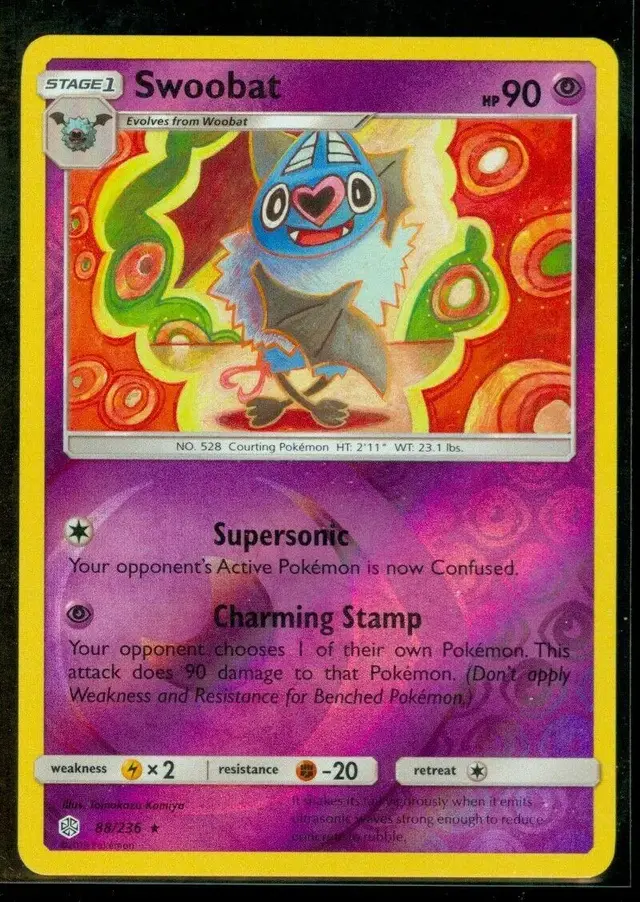 Swoobat [Reverse Holo] - Pokemon Cosmic Eclipse #88