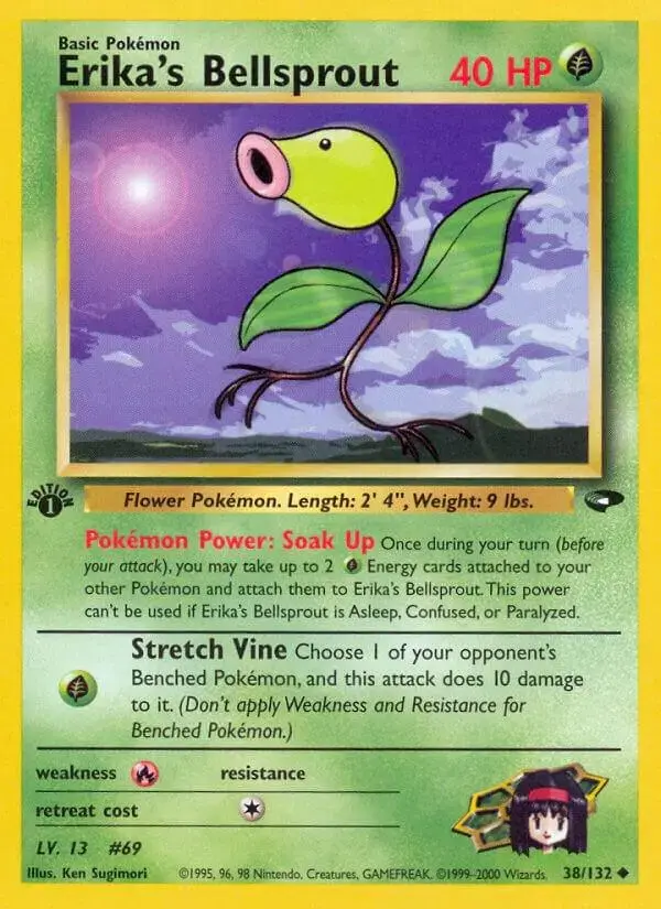 Erika's Bellsprout [1st Edition] - Pokemon Gym Challenge #38