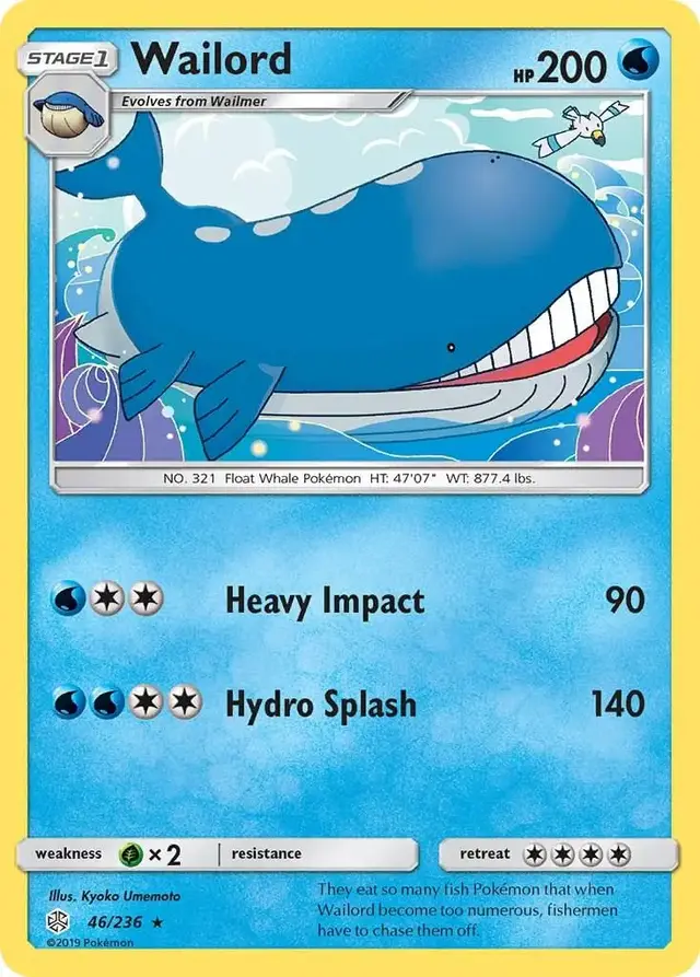 Wailord - Pokemon Cosmic Eclipse #46
