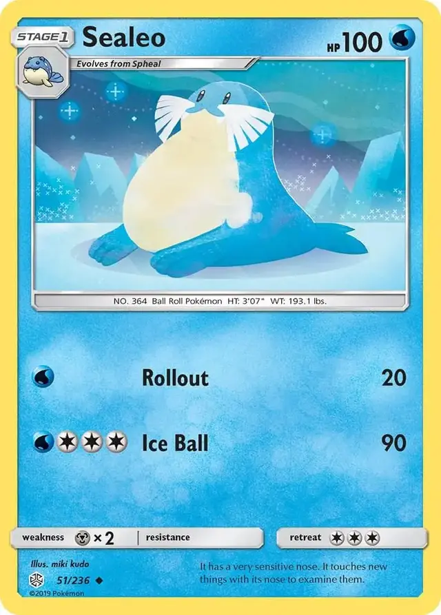 Sealeo - Pokemon Cosmic Eclipse #51