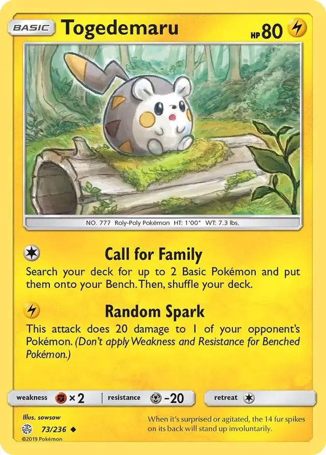 Togedemaru - Pokemon Cosmic Eclipse #73