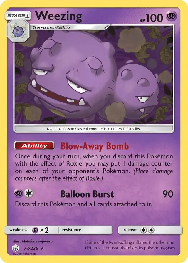 Weezing - Pokemon Cosmic Eclipse #77