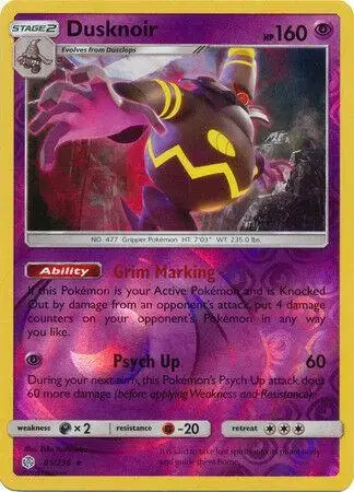 Dusknoir [Reverse Holo] - Pokemon Cosmic Eclipse #85
