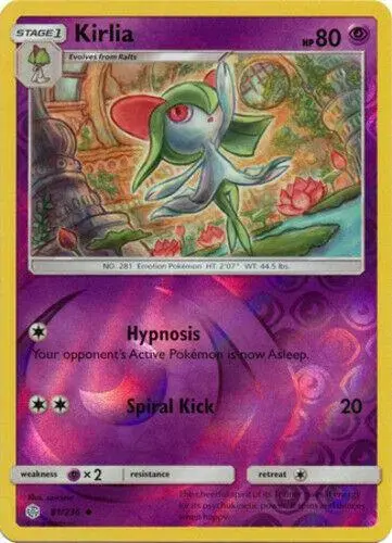 Kirlia [Reverse Holo] - Pokemon Cosmic Eclipse #81