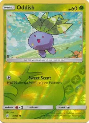 Oddish [Reverse Holo] - Pokemon Cosmic Eclipse #2
