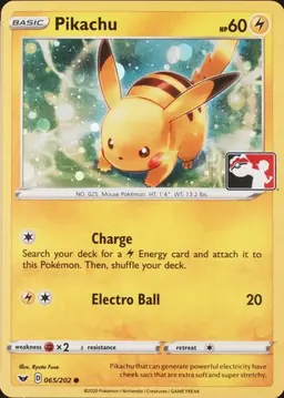 Pikachu [League Stamp] #65 - Pokemon Sword & Shield