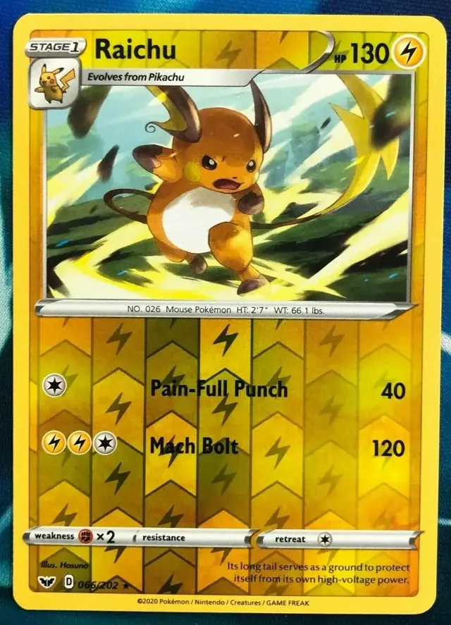 Raichu [Reverse Holo] - Pokemon Sword & Shield #66