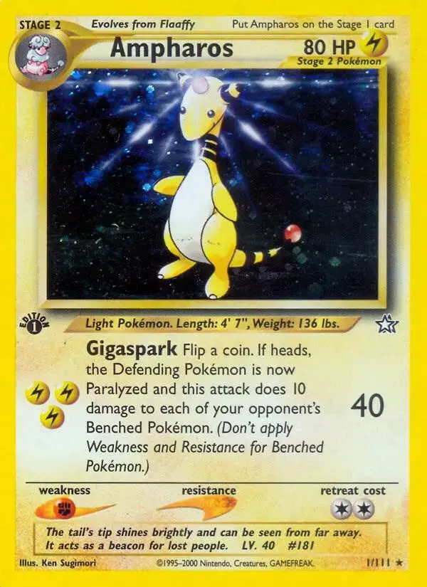 Ampharos [1st Edition] - Pokemon Neo Genesis #1