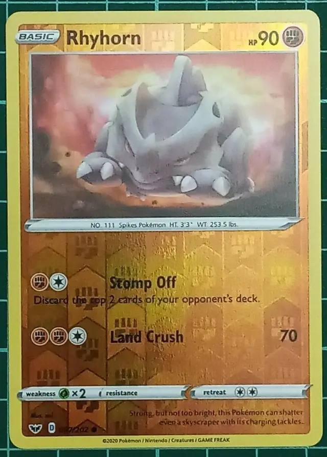 Rhyhorn [Reverse Holo] - Pokemon Sword & Shield #97