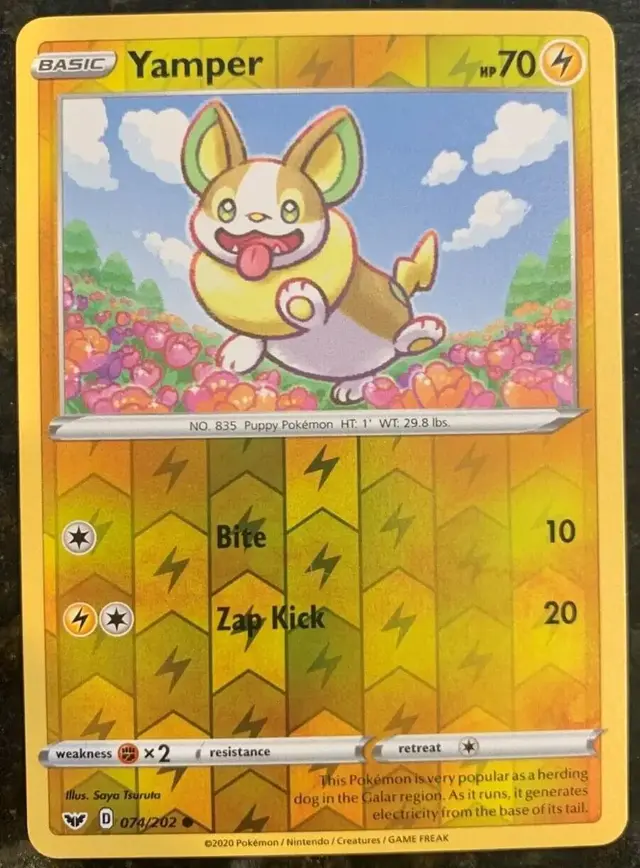 Yamper [Reverse Holo] - Pokemon Sword & Shield #74