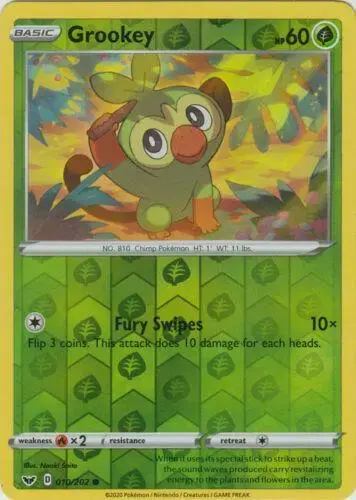 Grookey [Reverse Holo] - Pokemon Sword & Shield #10