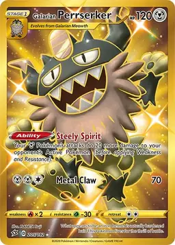Galarian Perrserker 205 - Pokemon Rebel Clash