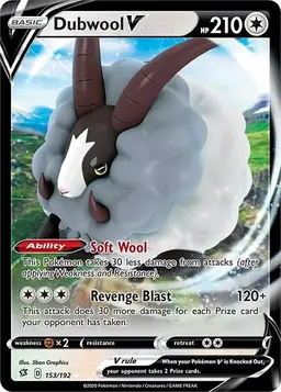Dubwool V 153 - Pokemon Rebel Clash