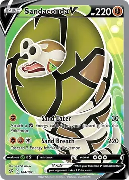 Sandaconda V 184 - Pokemon Rebel Clash