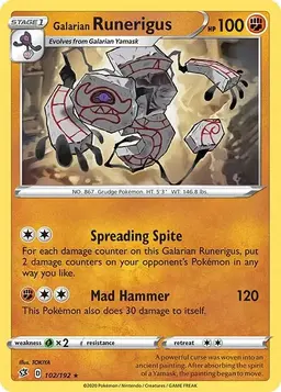 Galarian Runerigus - Pokemon Rebel Clash
