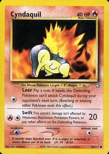Cyndaquil - Pokemon Neo Genesis #56