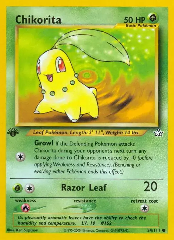 Chikorita [1st Edition] - Pokemon Neo Genesis #54