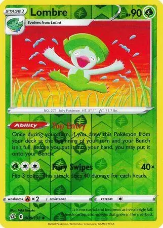 Lombre [Reverse Holo] - Pokemon Rebel Clash #8