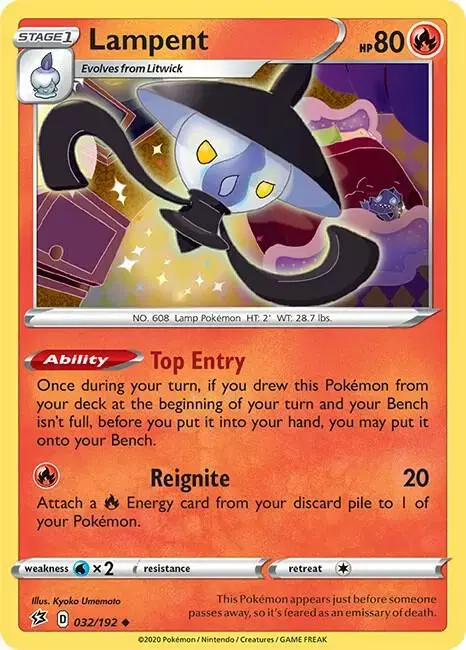Lampent [Reverse Holo] - Pokemon Rebel Clash #32