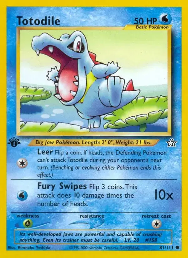 Totodile [1st Edition] - Pokemon Neo Genesis #81