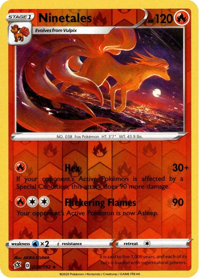 Ninetales [Reverse Holo] - Pokemon Rebel Clash #25