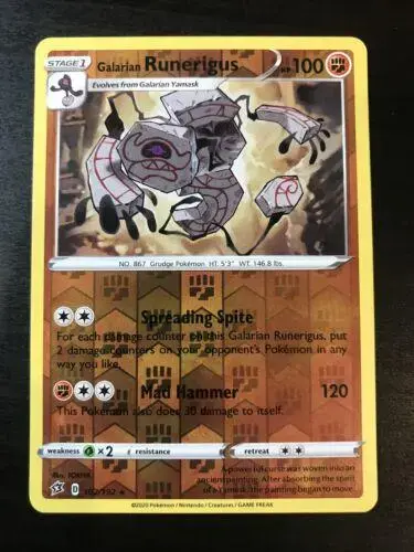 Galarian Runerigus [Reverse Holo] - Pokemon Rebel Clash #102