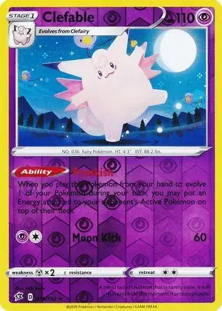 Clefable [Reverse Holo] - Pokemon Rebel Clash #75