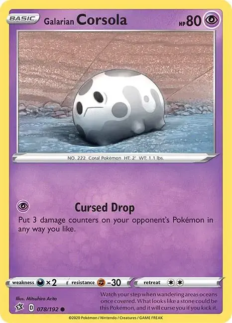 Galarian Corsola - Pokemon Rebel Clash #78