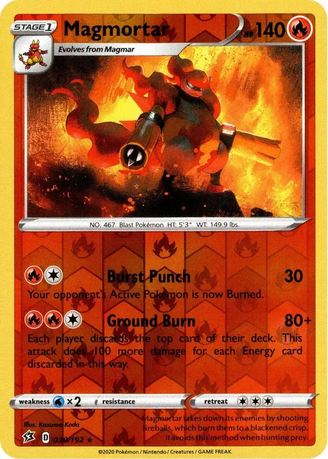 Magmortar [Reverse Holo] - Pokemon Rebel Clash #30