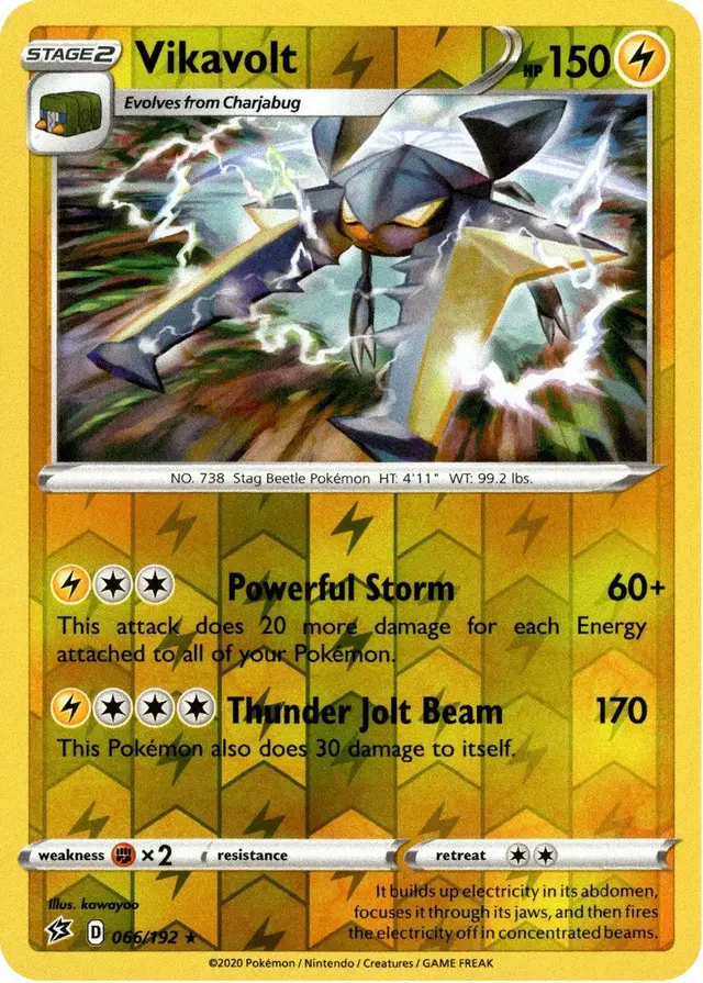 Vikavolt [Reverse Holo] - Pokemon Rebel Clash #66
