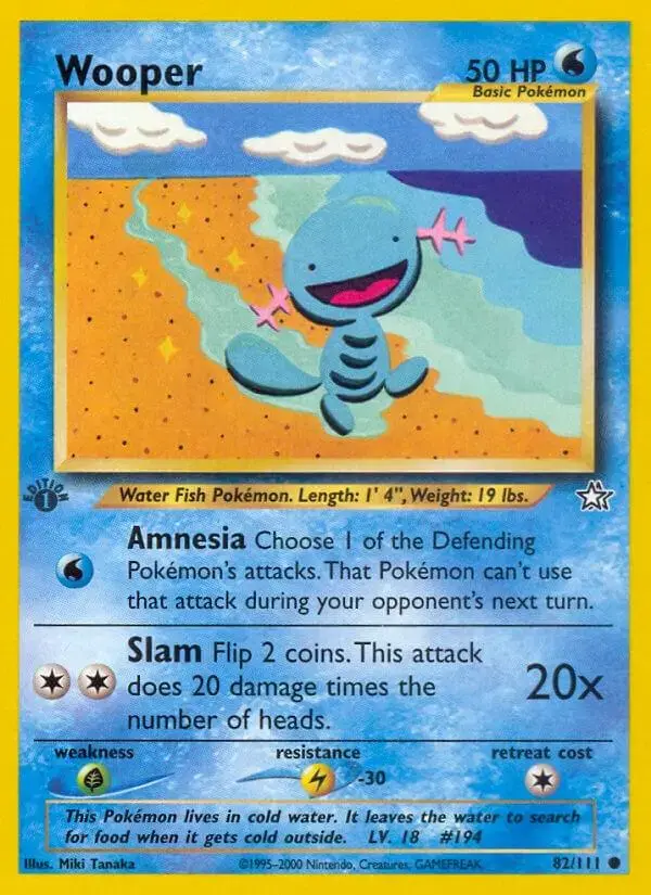 Wooper [1st Edition] - Pokemon Neo Genesis #82