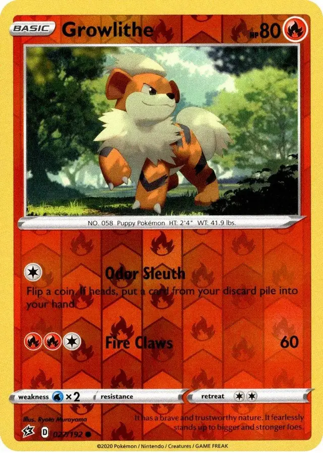 Growlithe [Reverse Holo] - Pokemon Rebel Clash #27