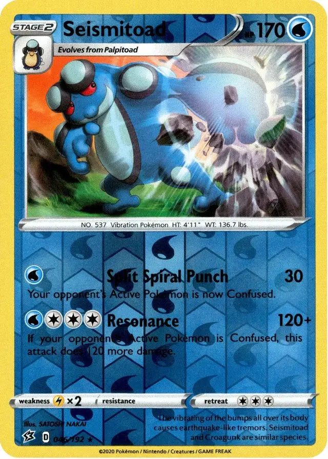 Seismitoad [Reverse Holo] - Pokemon Rebel Clash #46