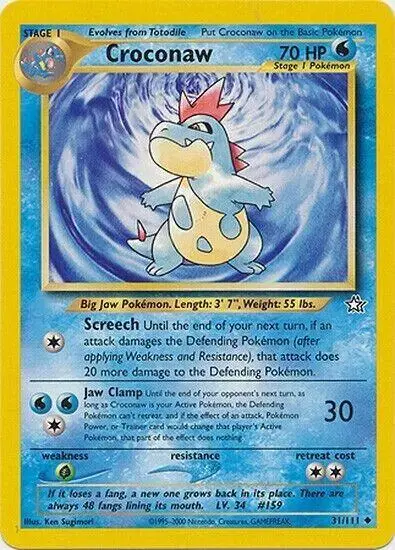 Croconaw - Pokemon Neo Genesis #31