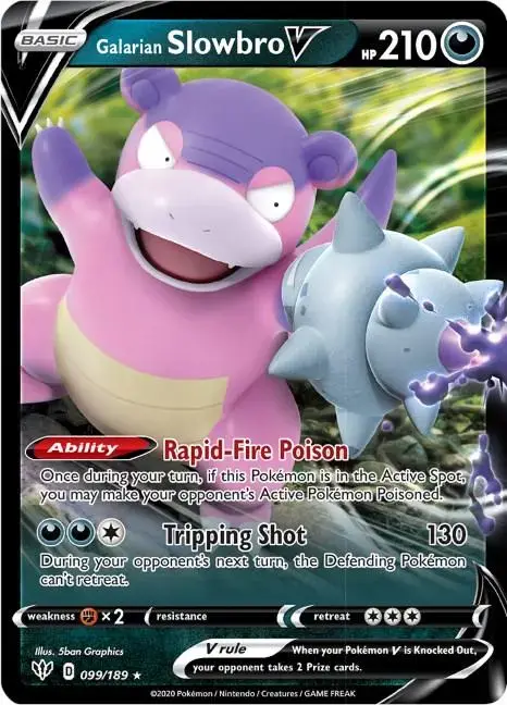 Galarian Slowbro V - Pokemon Darkness Ablaze #99