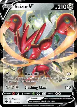 Scizor V 118 - Pokemon Darkness Ablaze