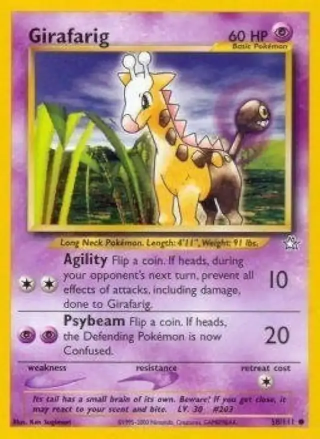 Girafarig - Pokemon Neo Genesis #58