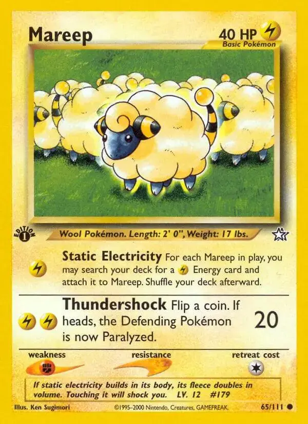 Mareep [1st Edition] - Pokemon Neo Genesis #65