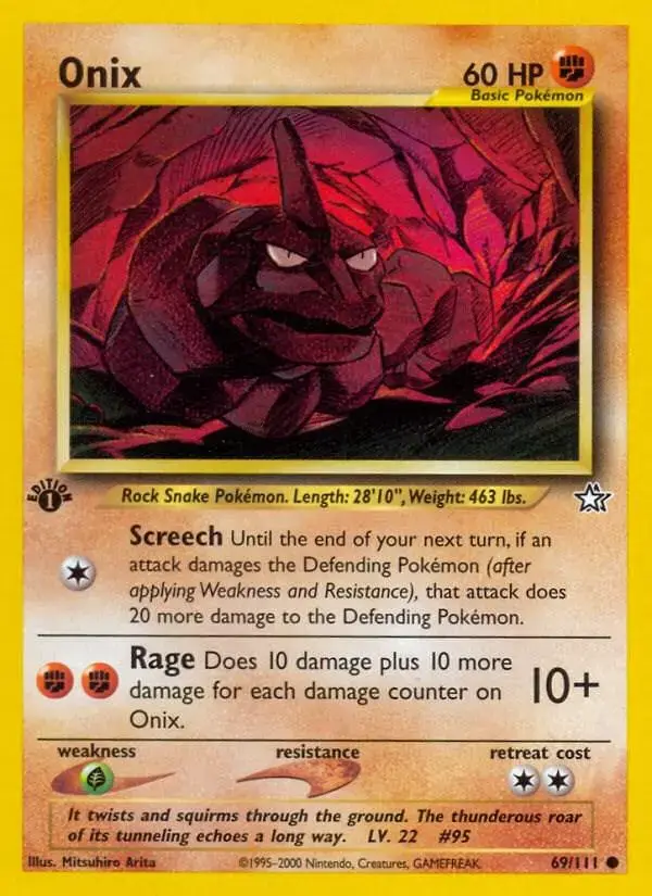 Onix [1st Edition] - Pokemon Neo Genesis #69