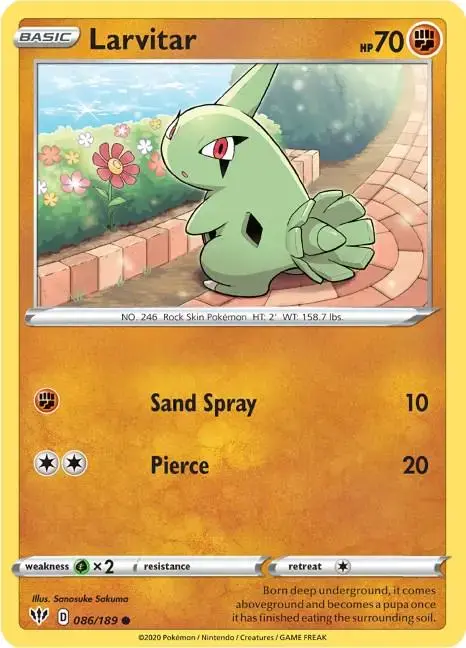 Larvitar - Pokemon Darkness Ablaze #86