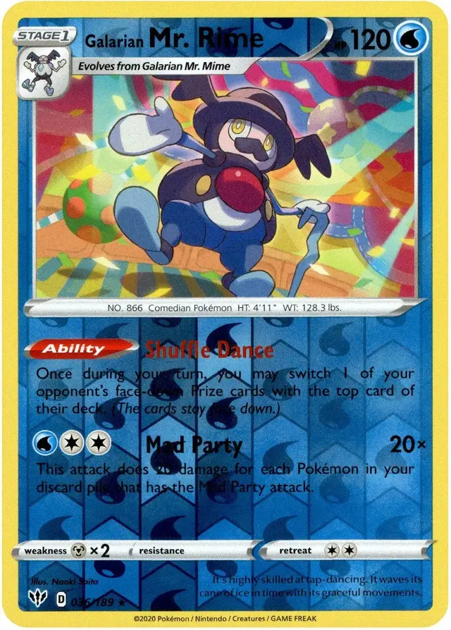 Galarian Mr. Rime [Reverse Holo] - Pokemon Darkness Ablaze #36