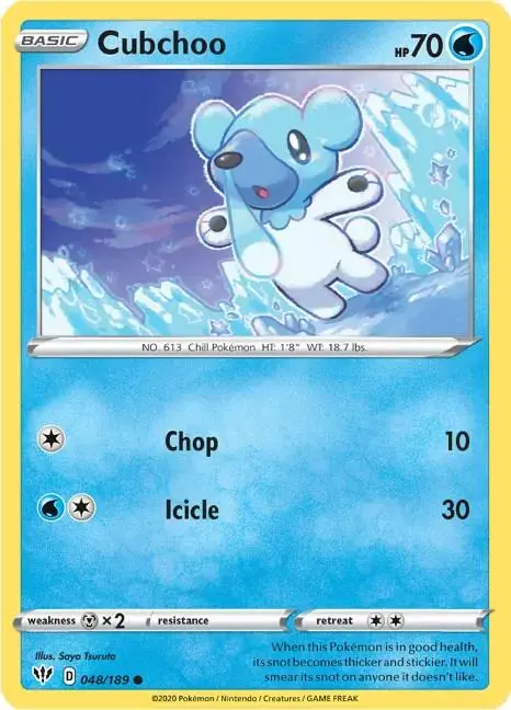 Cubchoo - Pokemon Darkness Ablaze #48