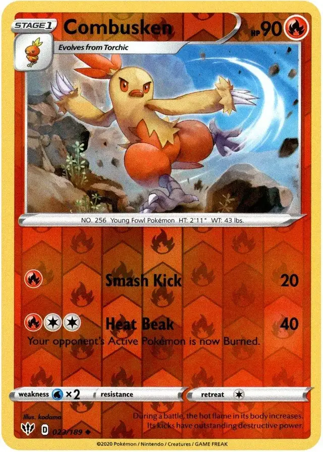 Combusken [Reverse Holo] - Pokemon Darkness Ablaze #23