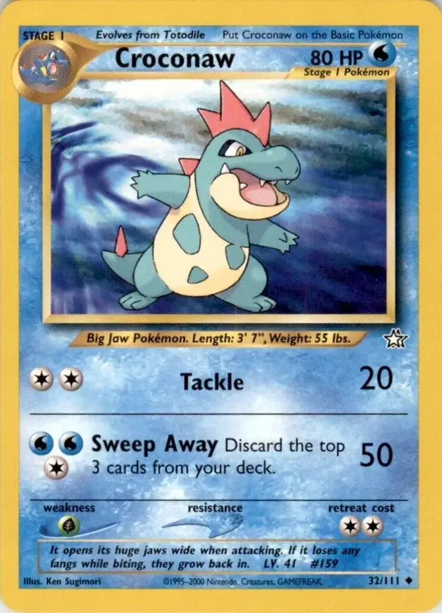 Croconaw - Pokemon Neo Genesis #32