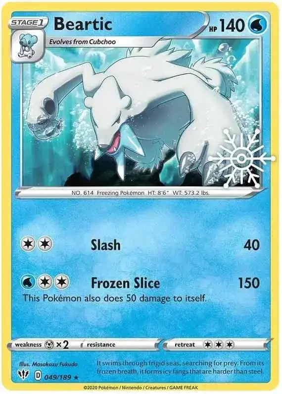 Beartic [Snowflake Stamp] - Pokemon Darkness Ablaze #49