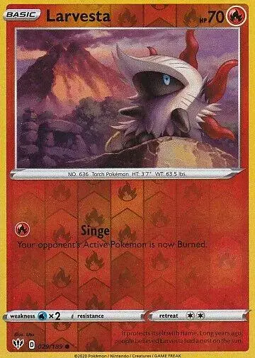 Larvesta [Reverse Holo] - Pokemon Darkness Ablaze #29