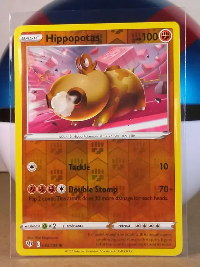 Hippopotas [Reverse Holo] - Pokemon Darkness Ablaze #93